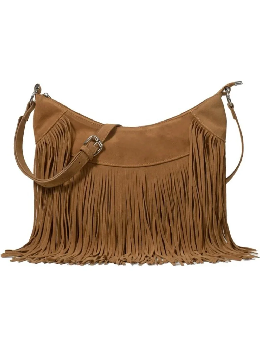 Chic Vegan Suede Fringe Hobo Bag - Stylish Western Purse with Tassels